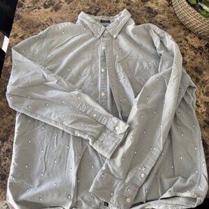 Men's American Eagle XL Seriously Soft Long Sleeve Button Down Shirt Penguins